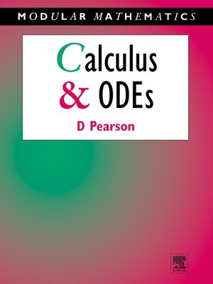 cover image of Calculus and Ordinary Differential Equations